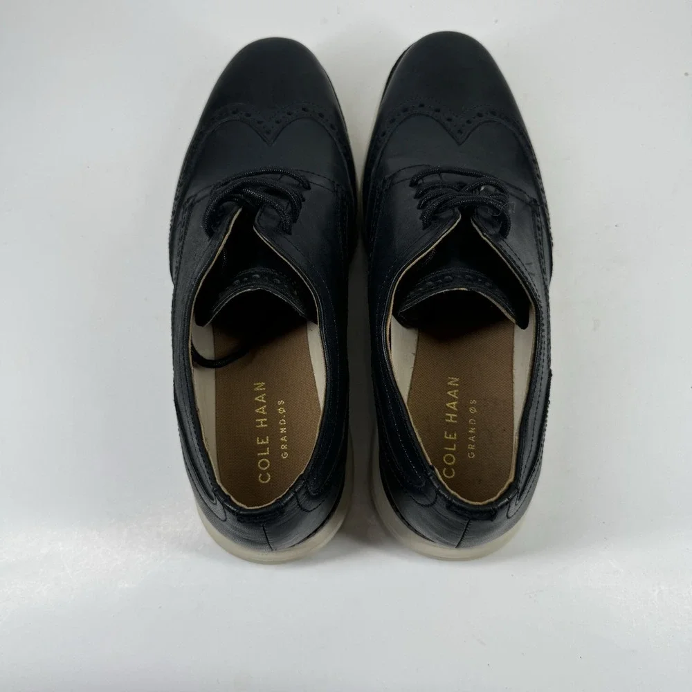 Cole Haan OriginalGrand Men's 8M Black Leather Wingtip Oxford Dress Shoes C24089